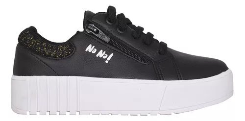 Zapatilla Urbana NEGRO C/ PLATAFORMA NIÑA. 
Art.#2822 Nana Kids Fem.