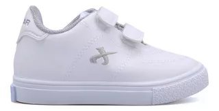 ZAPATILLA CUERO CON ABROJO  BLANCO. 
 KIDS UNISEX Art.#520.